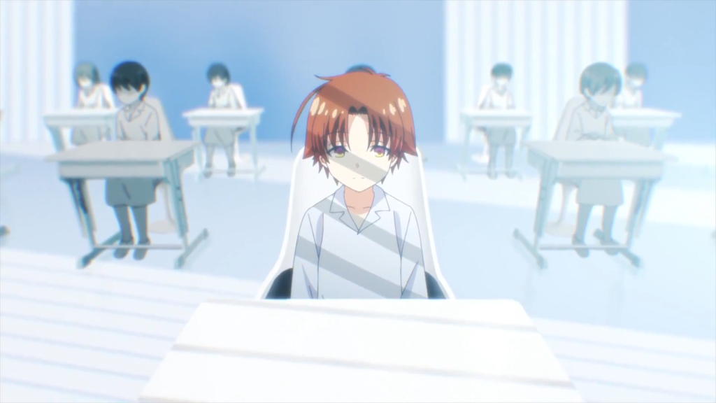 Young Ayanokoji sits apathetically in the white room