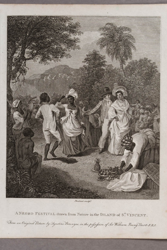 A Negro Festival drawn from Nature in the Island of St Vincent by Agostino Brunias, circa 1800s
